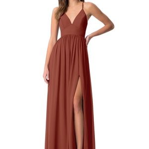 Azazie Aaida Bridesmaid Dress in Terracotta